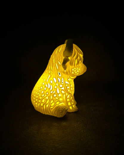 Rechargeable Highland Cow Night Light – Magical 3D Glow Lamp
