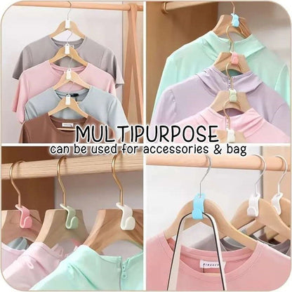Space-Saving Hanger Connector Hooks — Organize More Clothes in Less Closet Space
