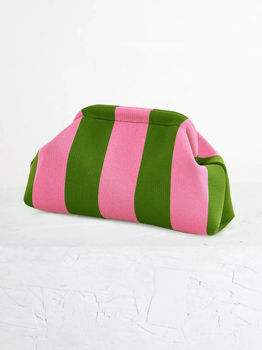 Retro Kisslock Knit Clutch Bag – Roomy, Soft & Stylish