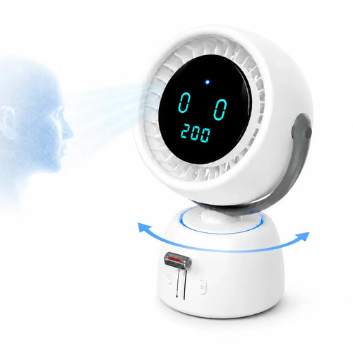 ❄️ AI Face-Tracking Desk Fan – 200-Speed Quiet Cooling with Digital Display & Type-C Charging