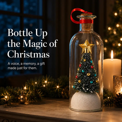 Mr. Christmas 8" Recordable Christmas Tree Message in a Bottle with LED Light 🔔