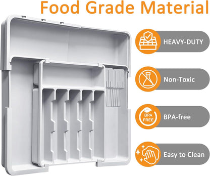 3-Way Expandable Cutlery &amp; Knife Organizer
