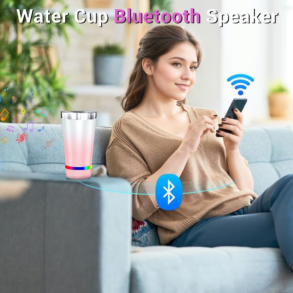 The Ultimate 2-in-1 Backyard Mug | 16 oz Insulated Tumbler & Detachable Bluetooth Speaker with Built-in Bottle Opener