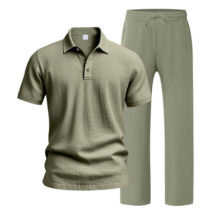 Ultimate Summer Comfort: Men’s Premium Linen Two-Piece Set