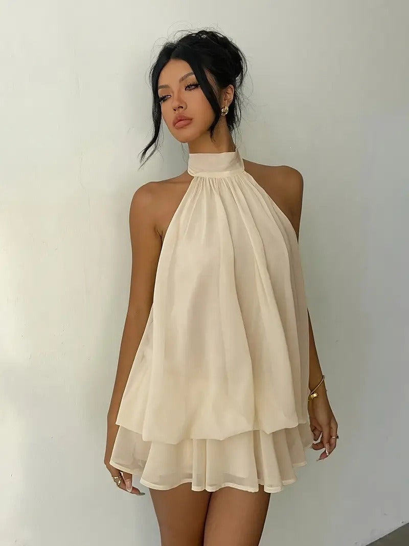 Backless Halter Casual Jumpsuit