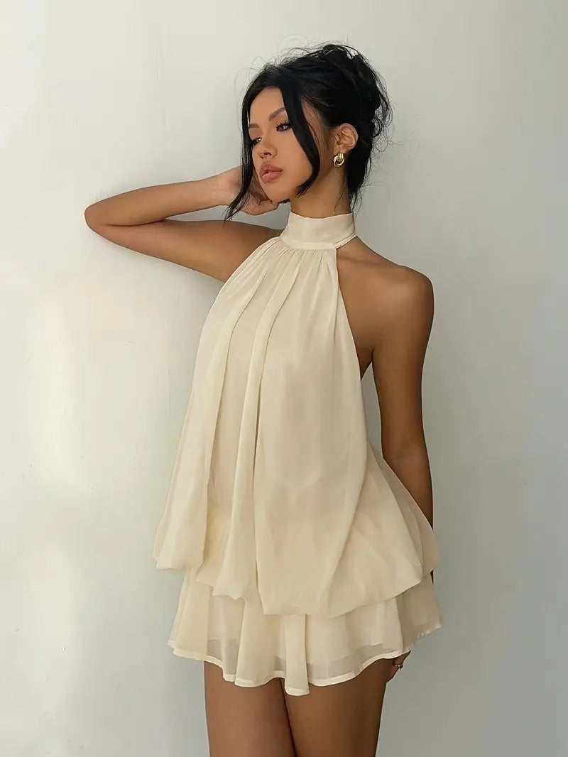 Backless Halter Casual Jumpsuit