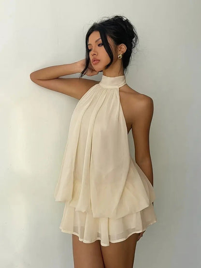 Backless Halter Casual Jumpsuit