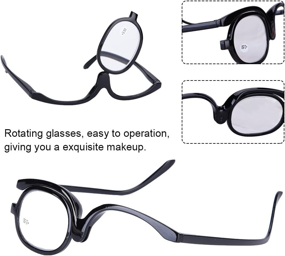 Apply Eye Makeup Clearly — Magnifying Flip Lens Makeup Glasses