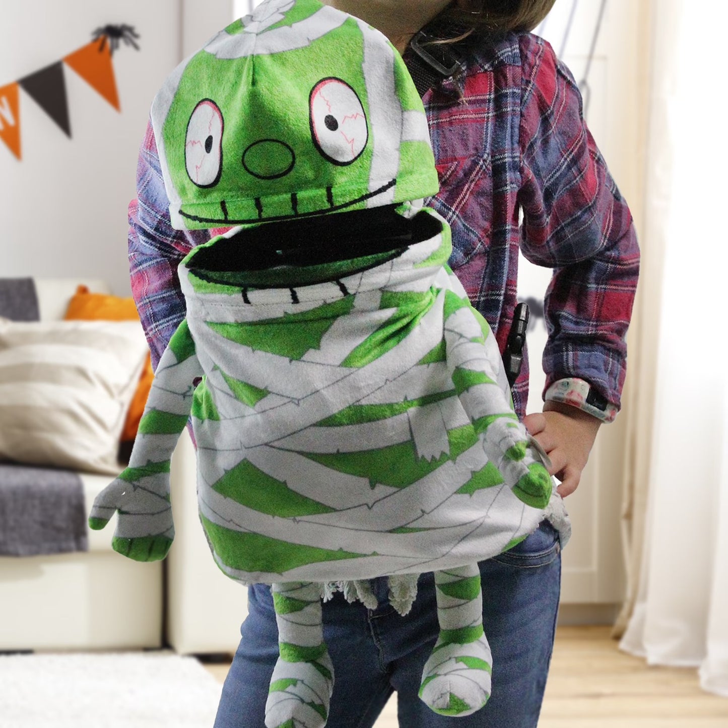 Kids Halloween Trick-or-Treat Plush Backpack Bag