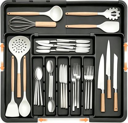 3-Way Expandable Cutlery &amp; Knife Organizer