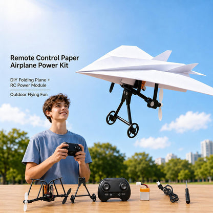 Rc Paper Airplane Motor Kit DIY Model Airplanes Launcher Construction Set