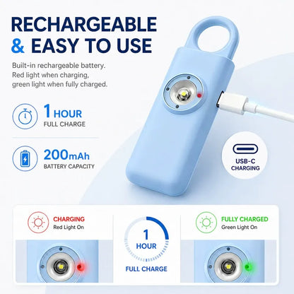 Personal Safety Alarm – 130dB Siren & LED Light for Women’s Self-Defense