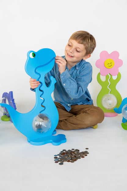 Handmade Wooden Dinosaur Piggy Bank