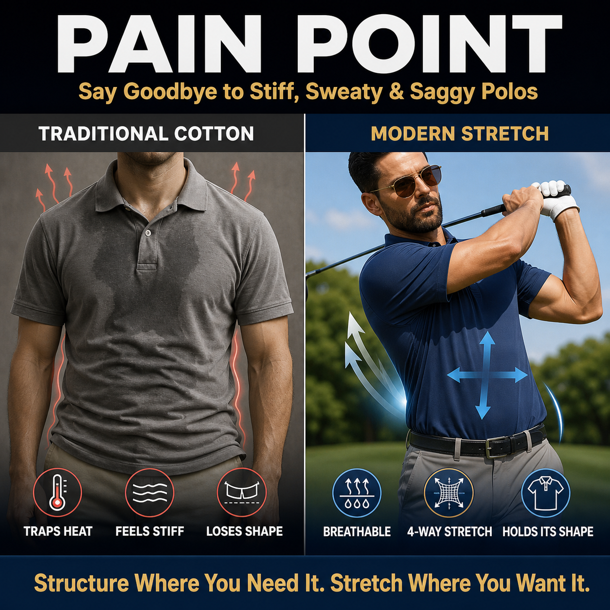 Men's Everyday Modern Stretch Polo Shirt