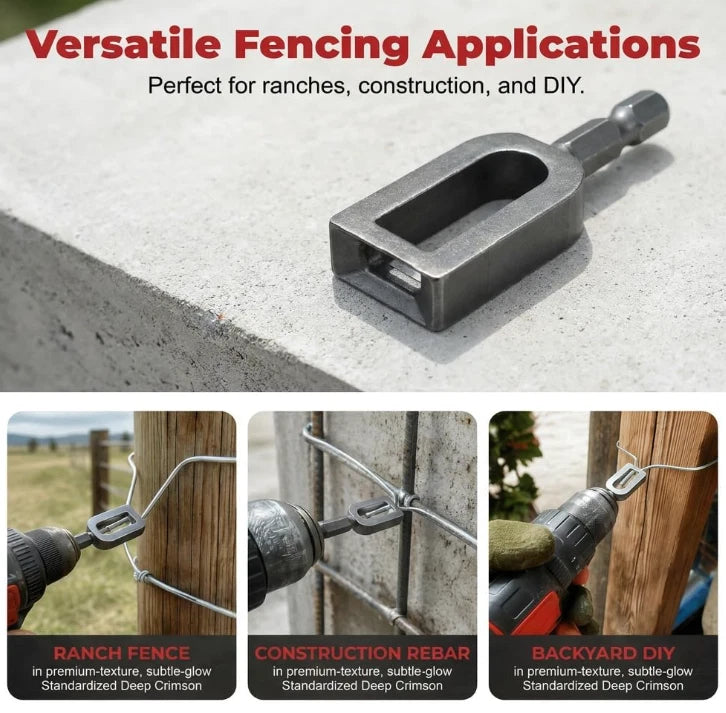 Iron Wire Twister Tool - Attachment for Fast Fence Tying