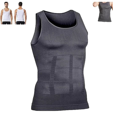 Instant Slimming: Men's Chest & Belly Compression Shaping Vest
