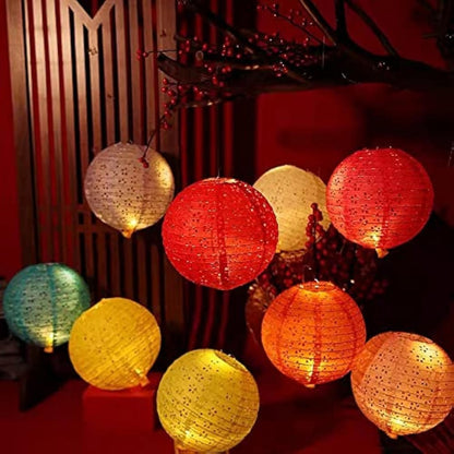 Handcrafted Hollow Paper Lantern Decor（Comes with LED bulbs）