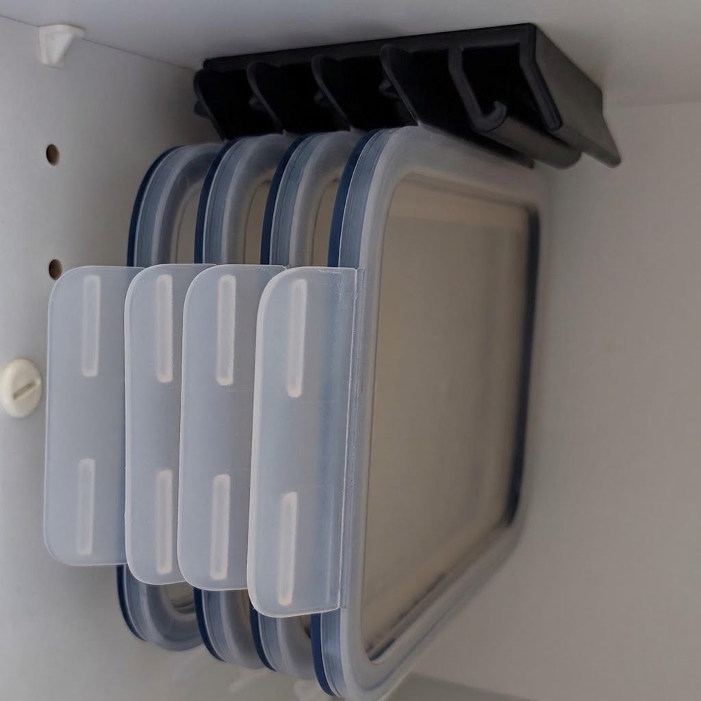 5-Slot Food Storage Lid Organizer Stop Digging. Start Grabbing.
