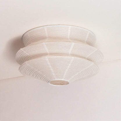 Bamafrontierman™ Japanese Paper Flush Mount Cover