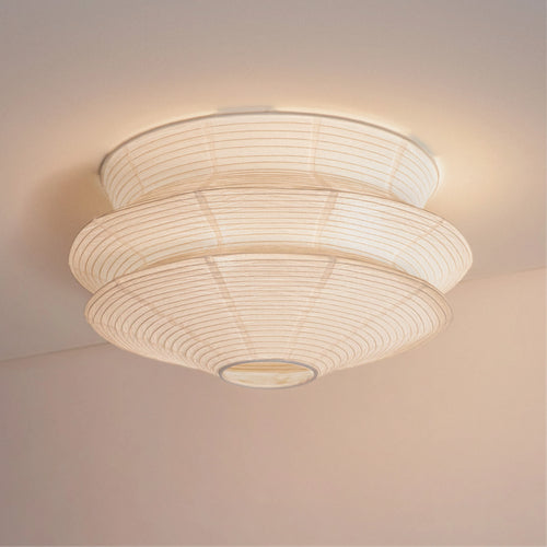Bamafrontierman™ Japanese Paper Flush Mount Cover