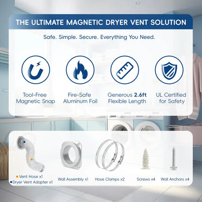 Magnetic Dryer Vent Connector – Quick Connect, Tight Seal